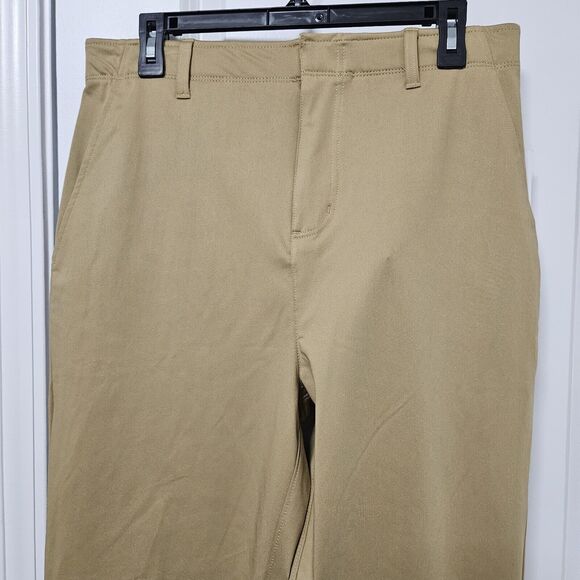 NWT Zelos Hybrid Pants Men's 32x32 Tan Straight Leg Flat Front Lightweight - Picture 5 of 11